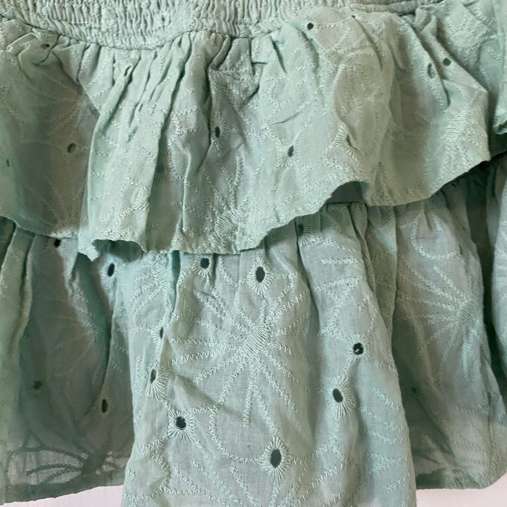 Green Ruffled Skirt - Picture 4 of 4